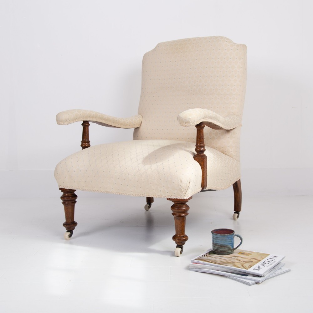 Howard and Sons Style Open Armchair C1880 View XII