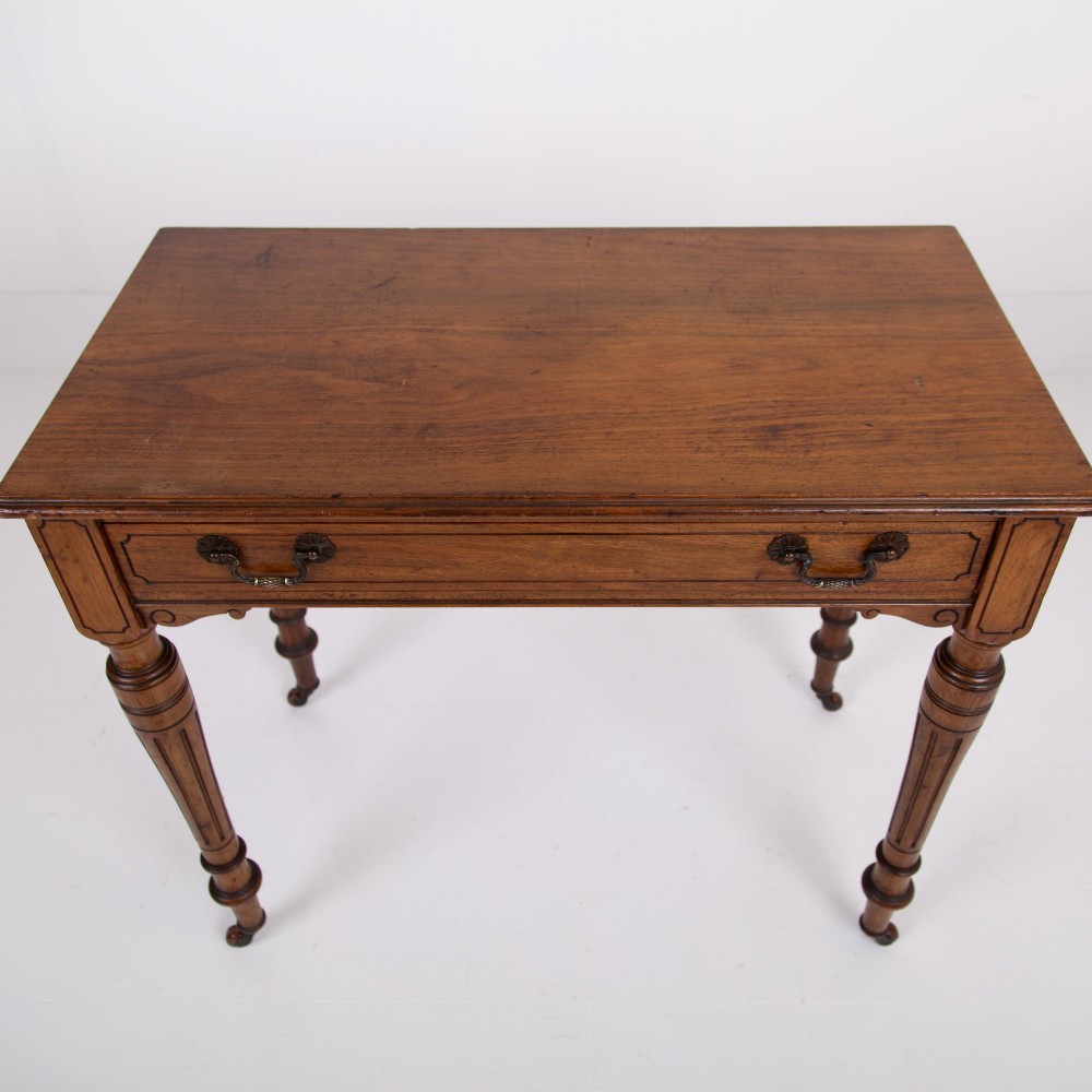 Attractive Antique Victorian Side Table With Drawer C1880 View IX