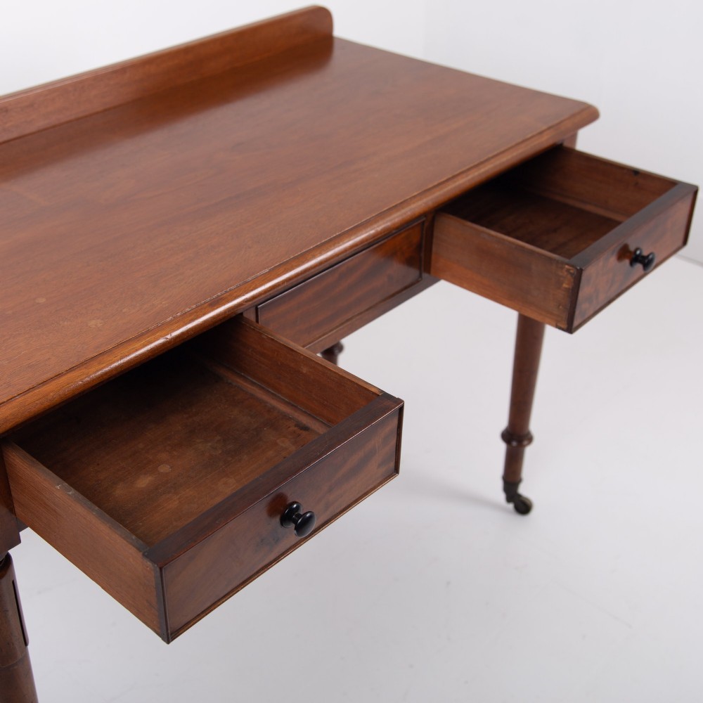 Delightful 19th Century Period 2 Drawer Side Table C1870 View VII