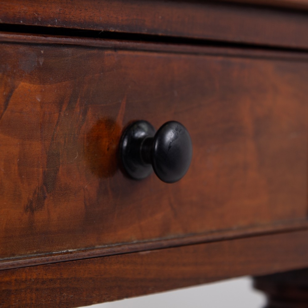 Delightful 19th Century Period 2 Drawer Side Table C1870 View IX