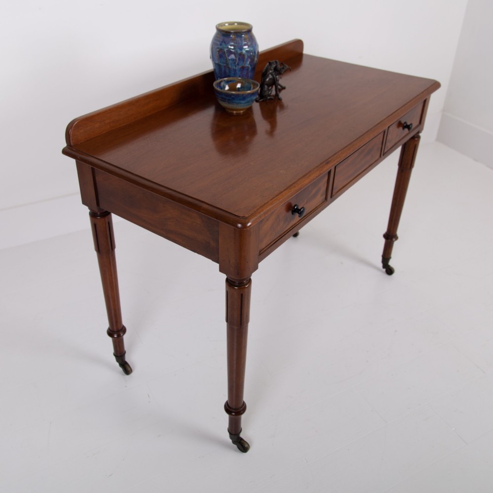 Delightful 19th Century Period 2 Drawer Side Table C1870 View XI