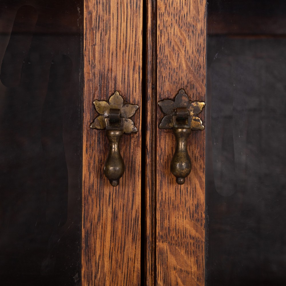 Attractive English Oak Bookcase C1930 View VI