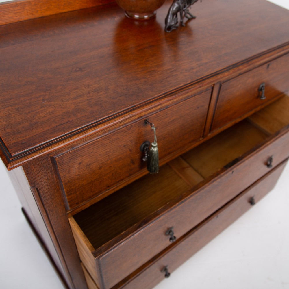Victorian English Oak Of Drawers C1900 View IV