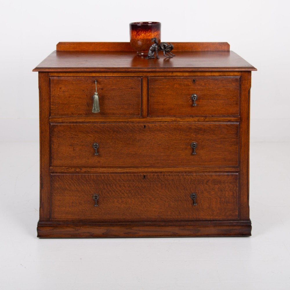 Victorian English Oak Of Drawers C1900 View VIII