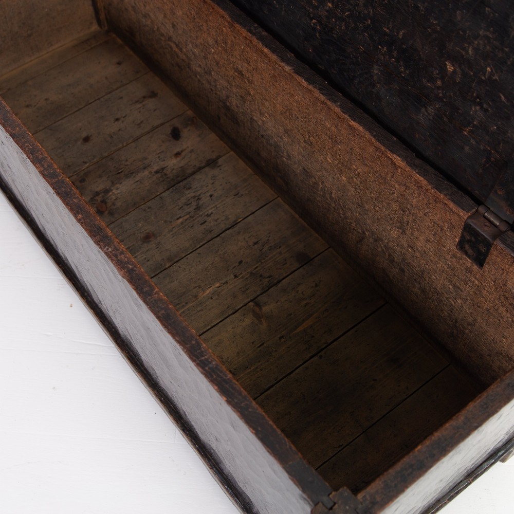 Arts & Crafts Yorkshire School Long Adzed Oak Chest View XIII