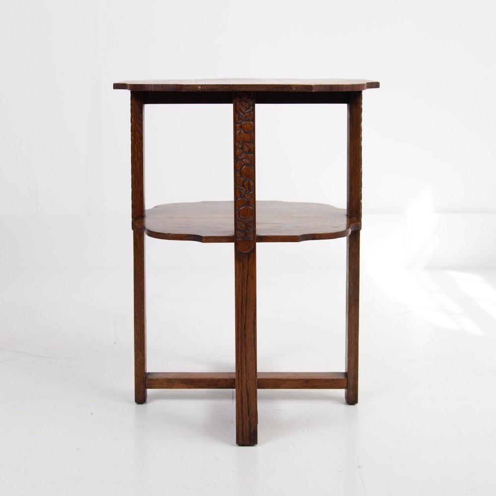 Art Deco Oak 2 Tier Side Table By Gomme C1930 View VIII