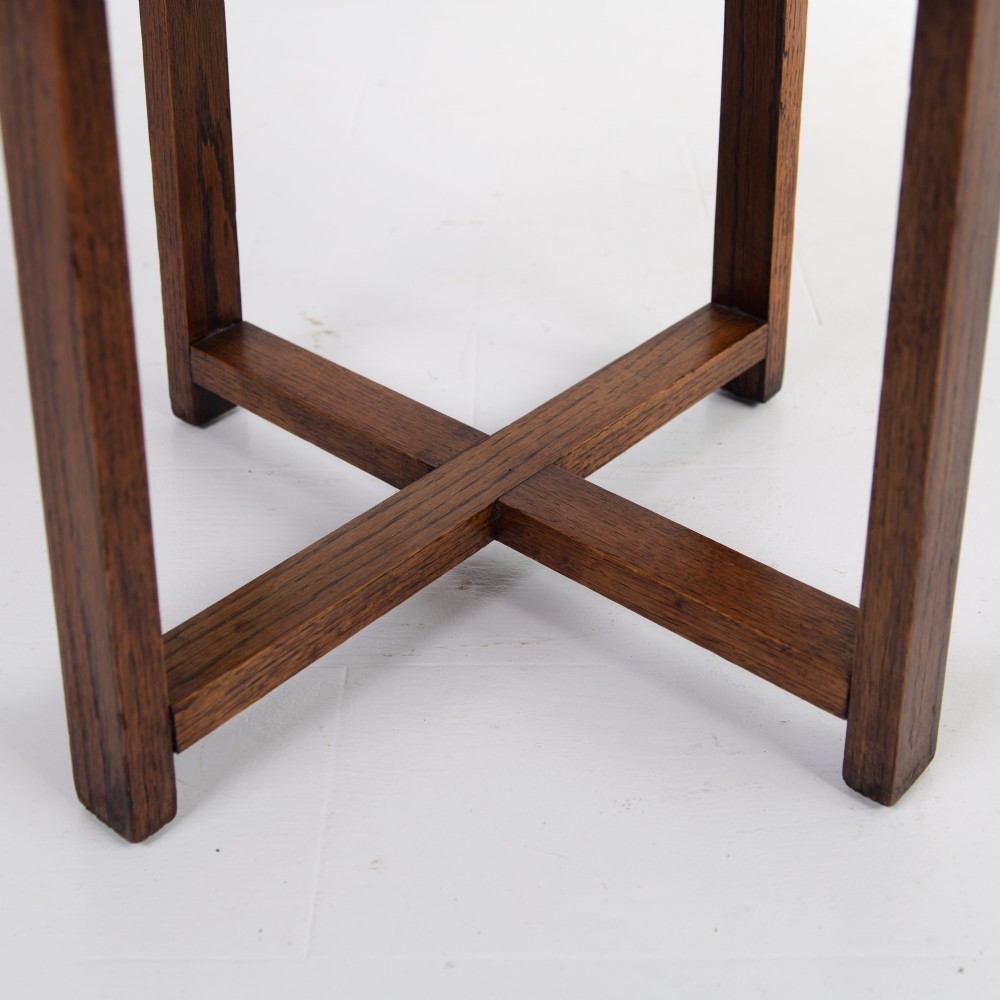 Art Deco Oak 2 Tier Side Table By Gomme C1930 View X