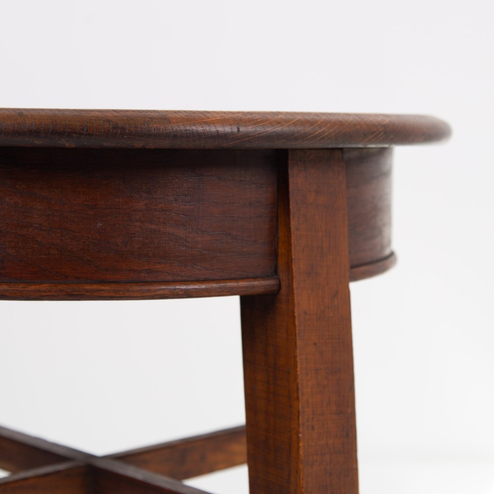 Great Looking English Oak Pub Tavern Side Table C1920 View VIII