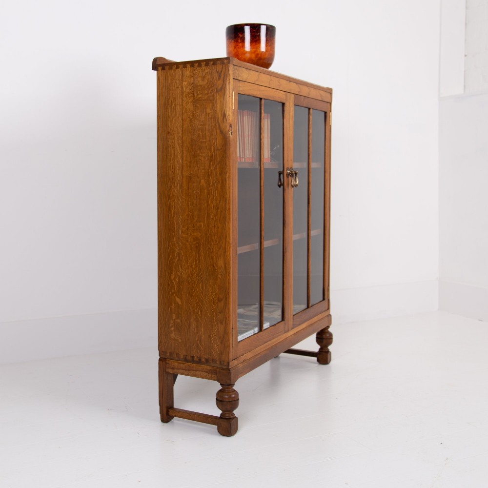 Attractive 2 Door Glazed Bookcase Cabinet C1930 View VII