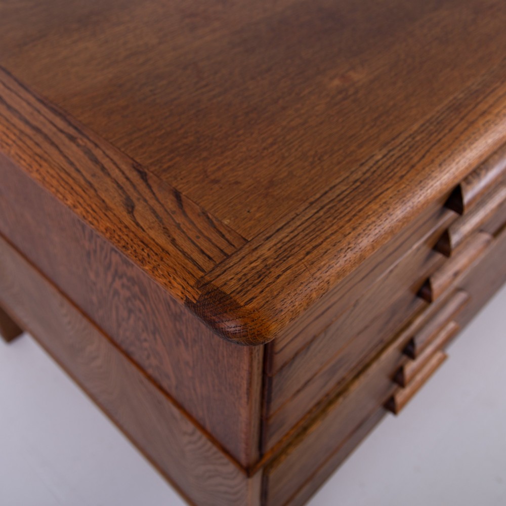 A Large Oak 6 Drawer Plan Map Chest View IX