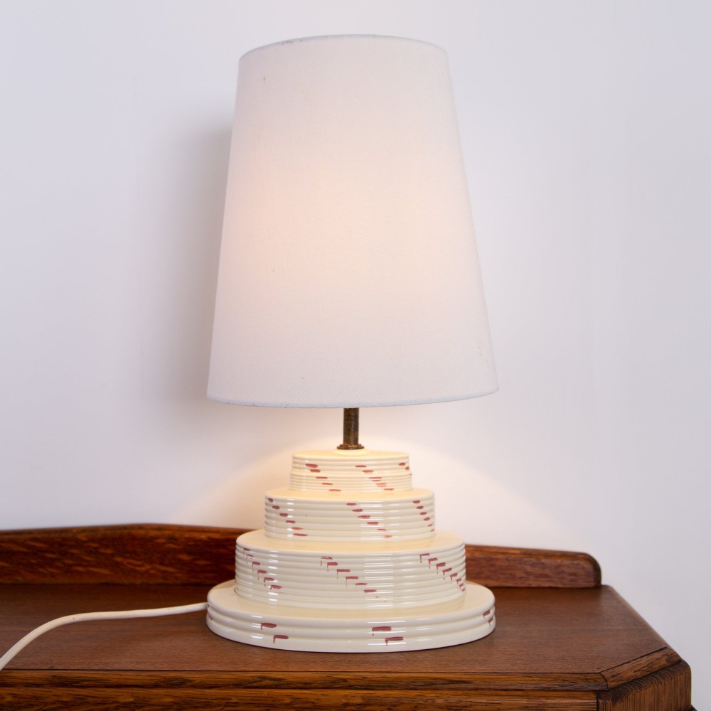 Attractive Art Deco Table Lamp By Wedgwood