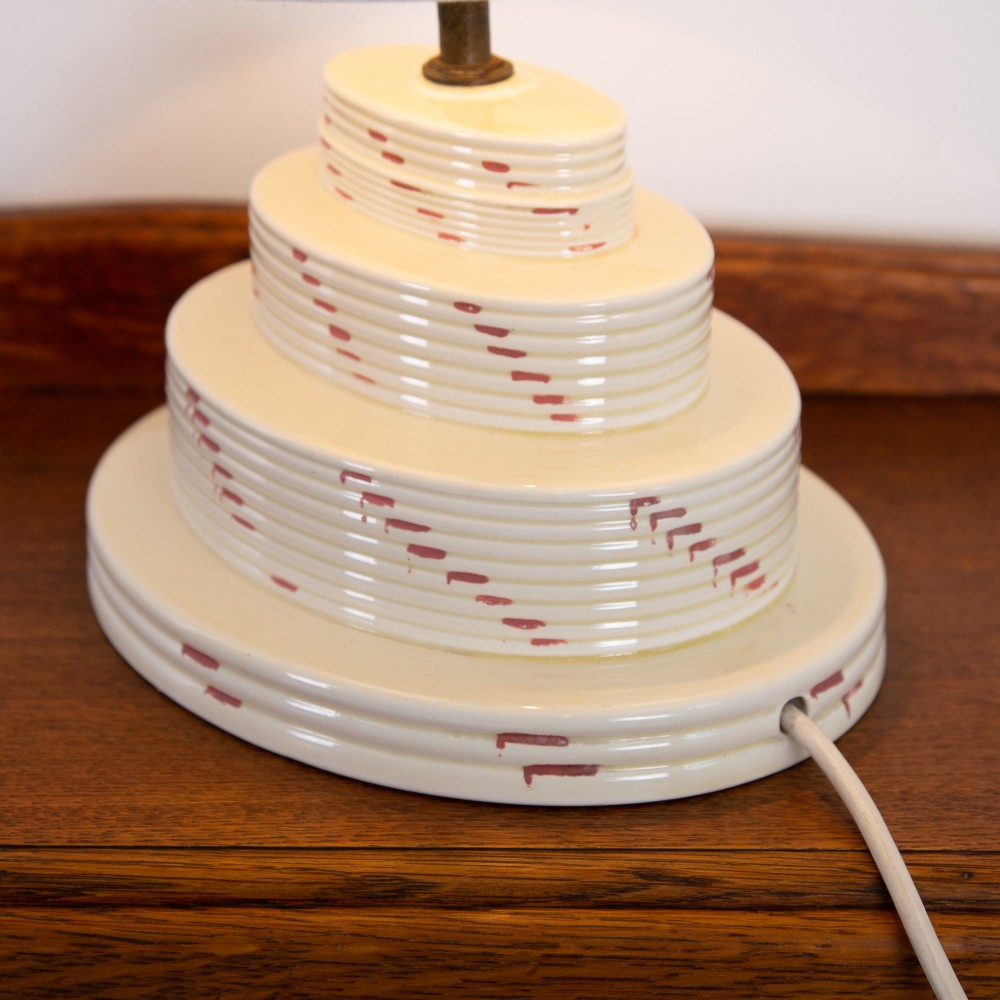 Attractive Art Deco Table Lamp By Wedgwood View V