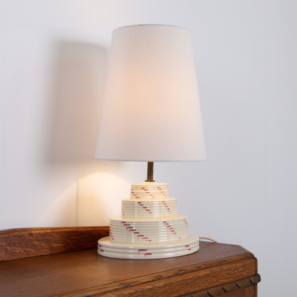Attractive Art Deco Table Lamp By Wedgwood View VII