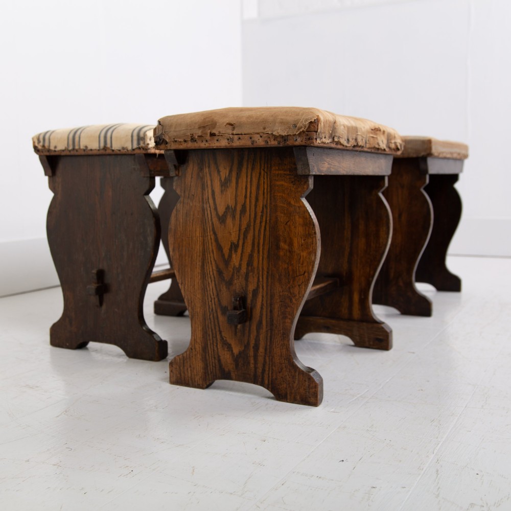Set of 4 Arts and Crafts Stools