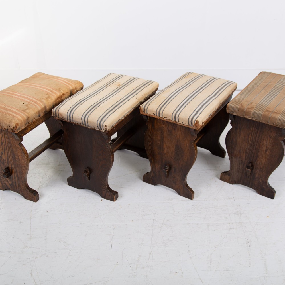 Set of 4 Arts and Crafts Stools View III