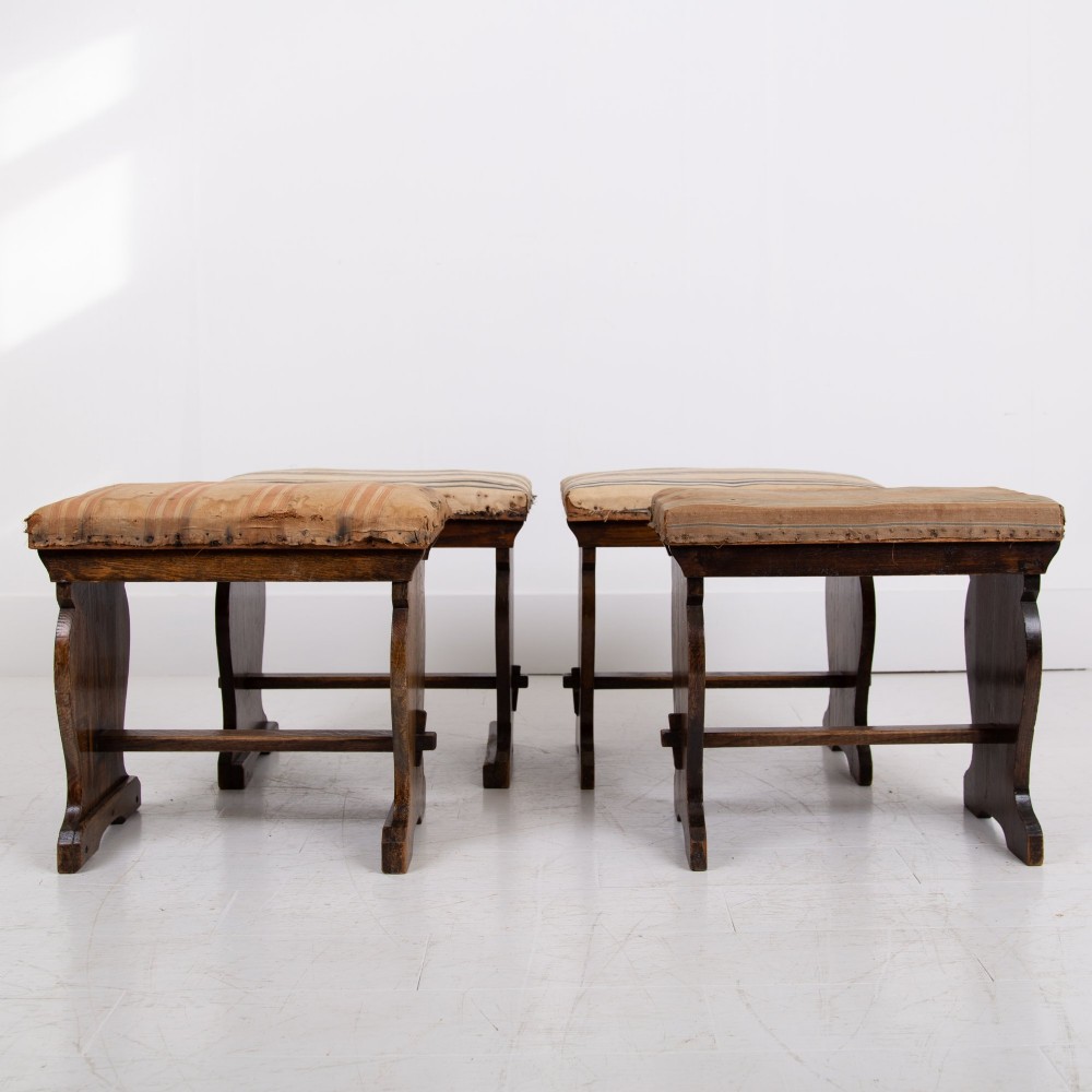 Set of 4 Arts and Crafts Stools View XI