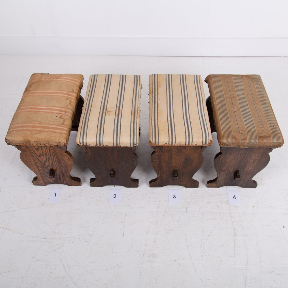 Set of 4 Arts and Crafts Stools View XIII