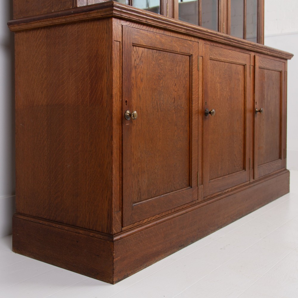Golden Oak Glazed School Cabinet C1920 View III