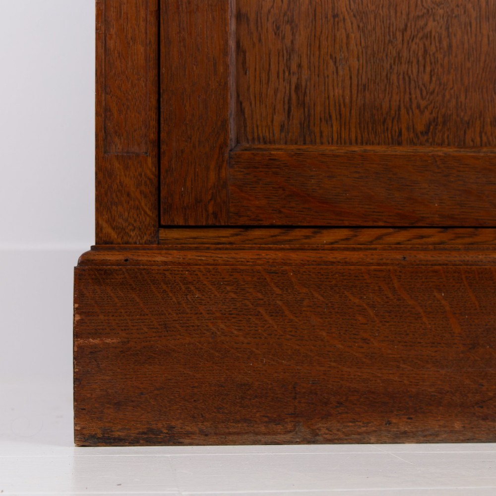 Golden Oak Glazed School Cabinet C1920 View VIII