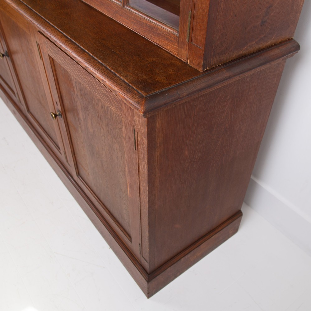 Golden Oak Glazed School Cabinet C1920 View XIII