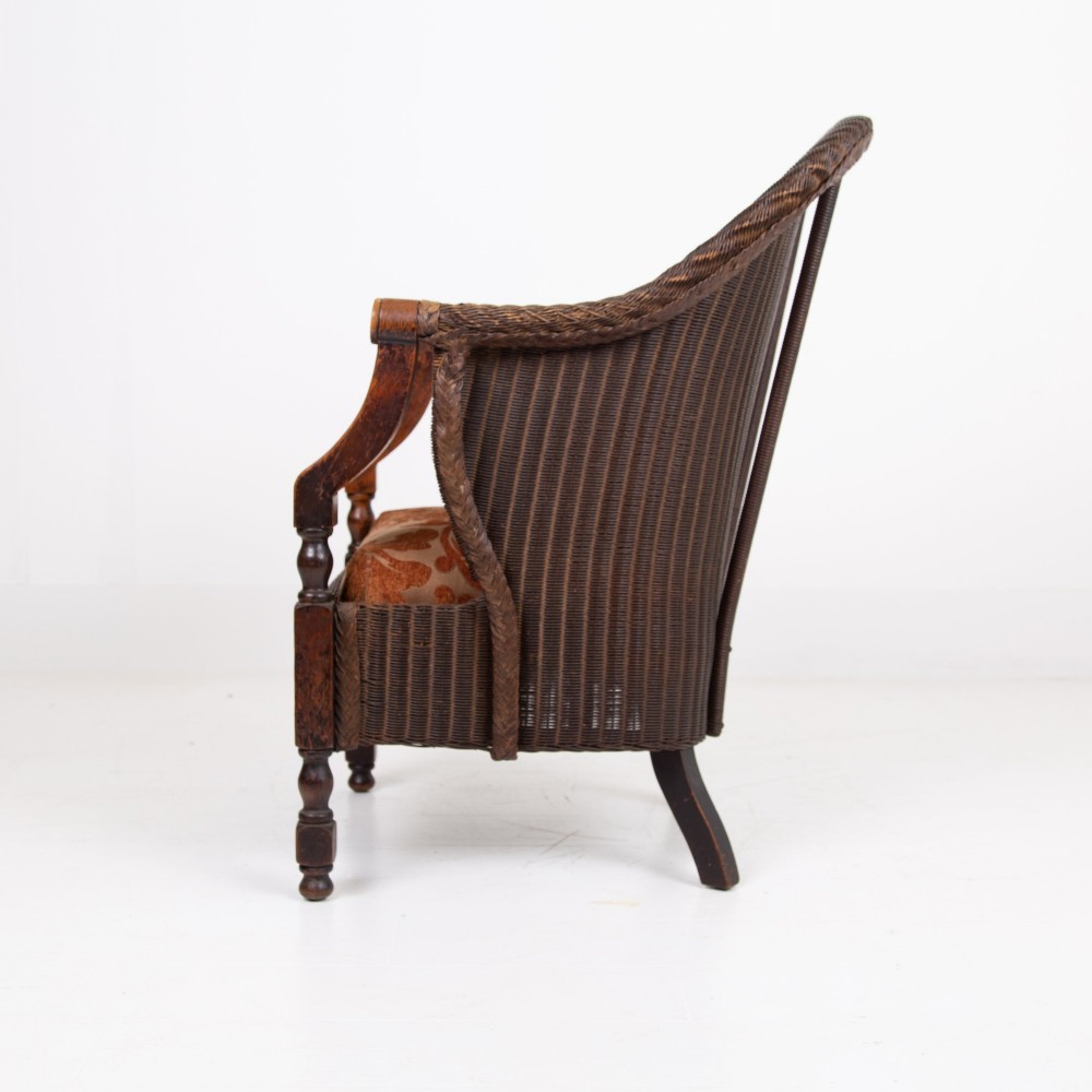 Rare Lloyd Loom and Oak Garden Room Armchair C1930 View VI