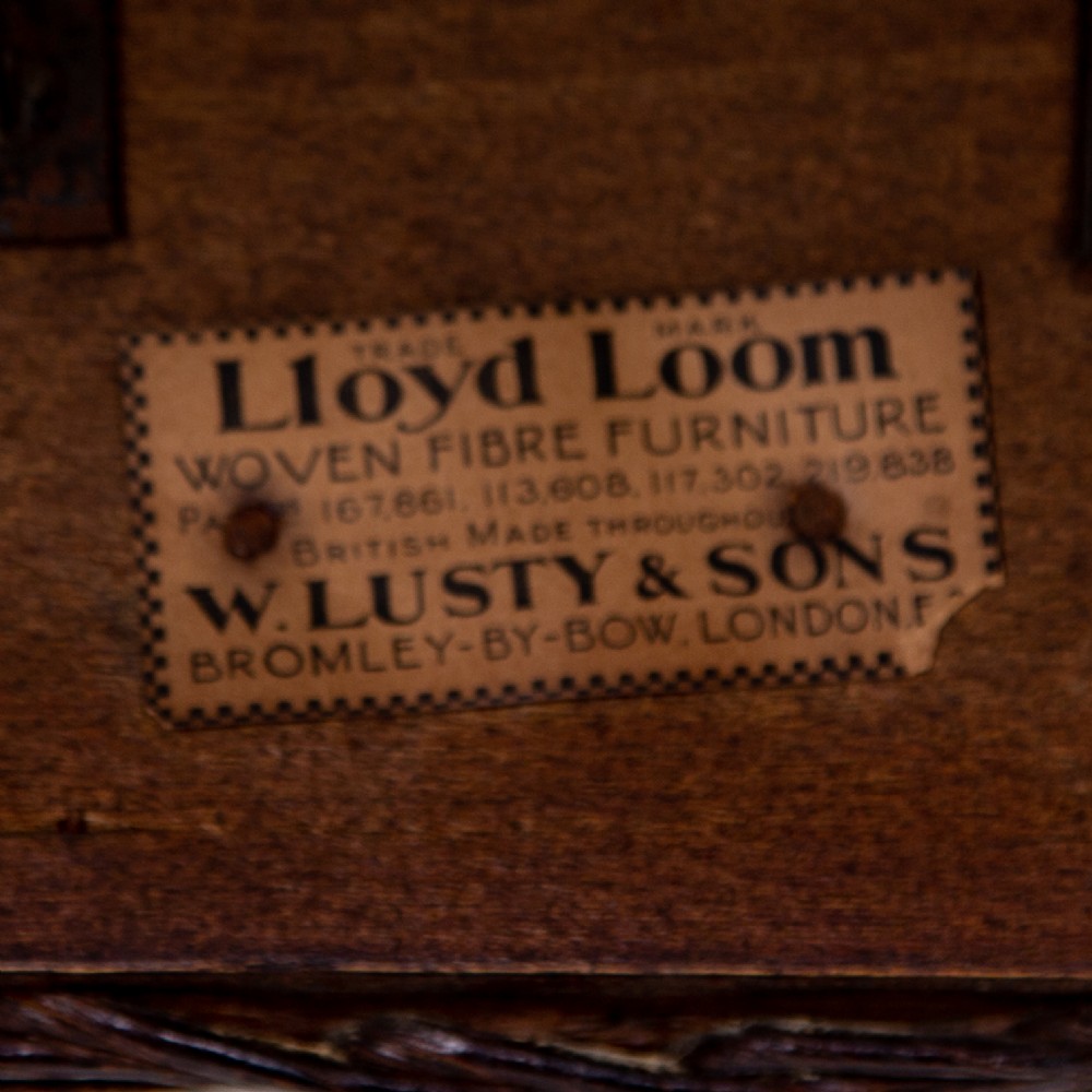 Rare Lloyd Loom and Oak Garden Room Armchair C1930 View XIII