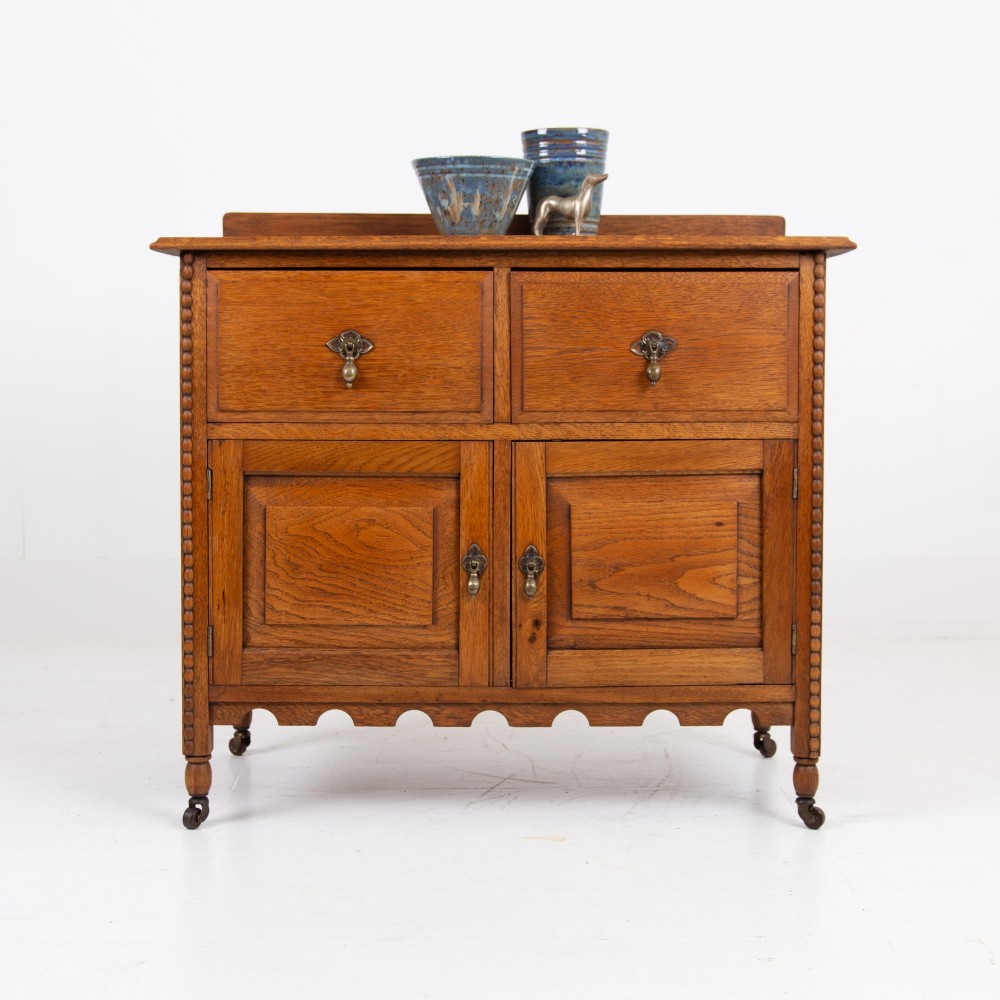 A Charming Oak Cabinet With Drawers C1910 View II