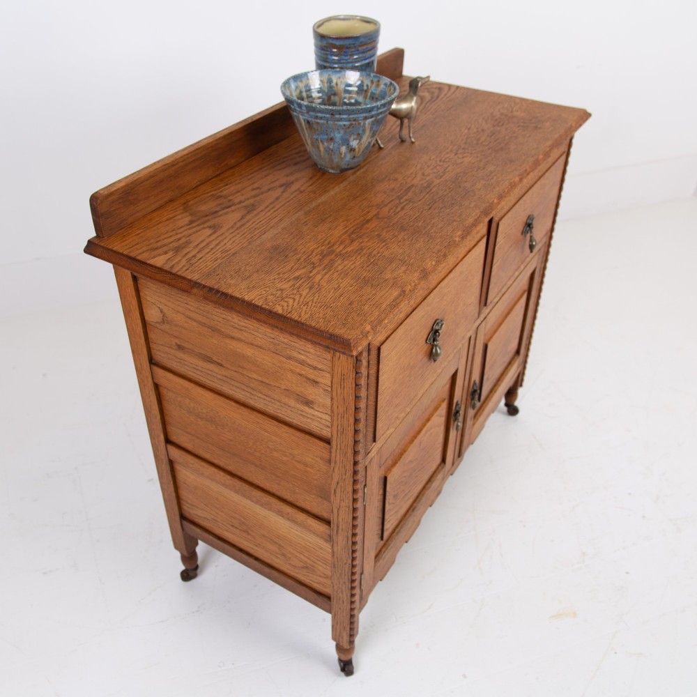 A Charming Oak Cabinet With Drawers C1910 View IV