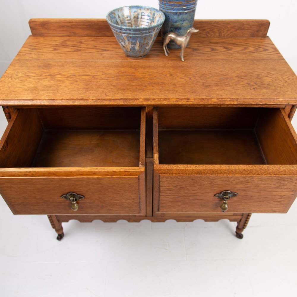 A Charming Oak Cabinet With Drawers C1910 View V