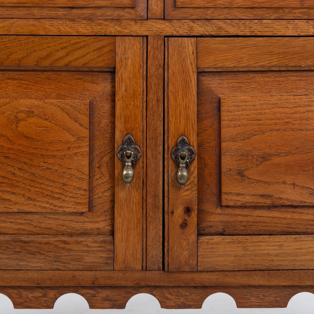 A Charming Oak Cabinet With Drawers C1910 View VI