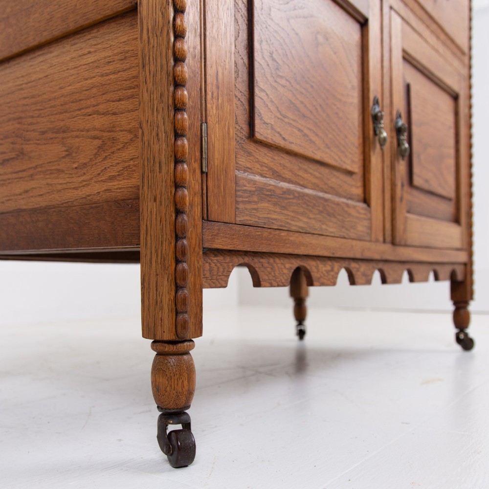 A Charming Oak Cabinet With Drawers C1910 View IX
