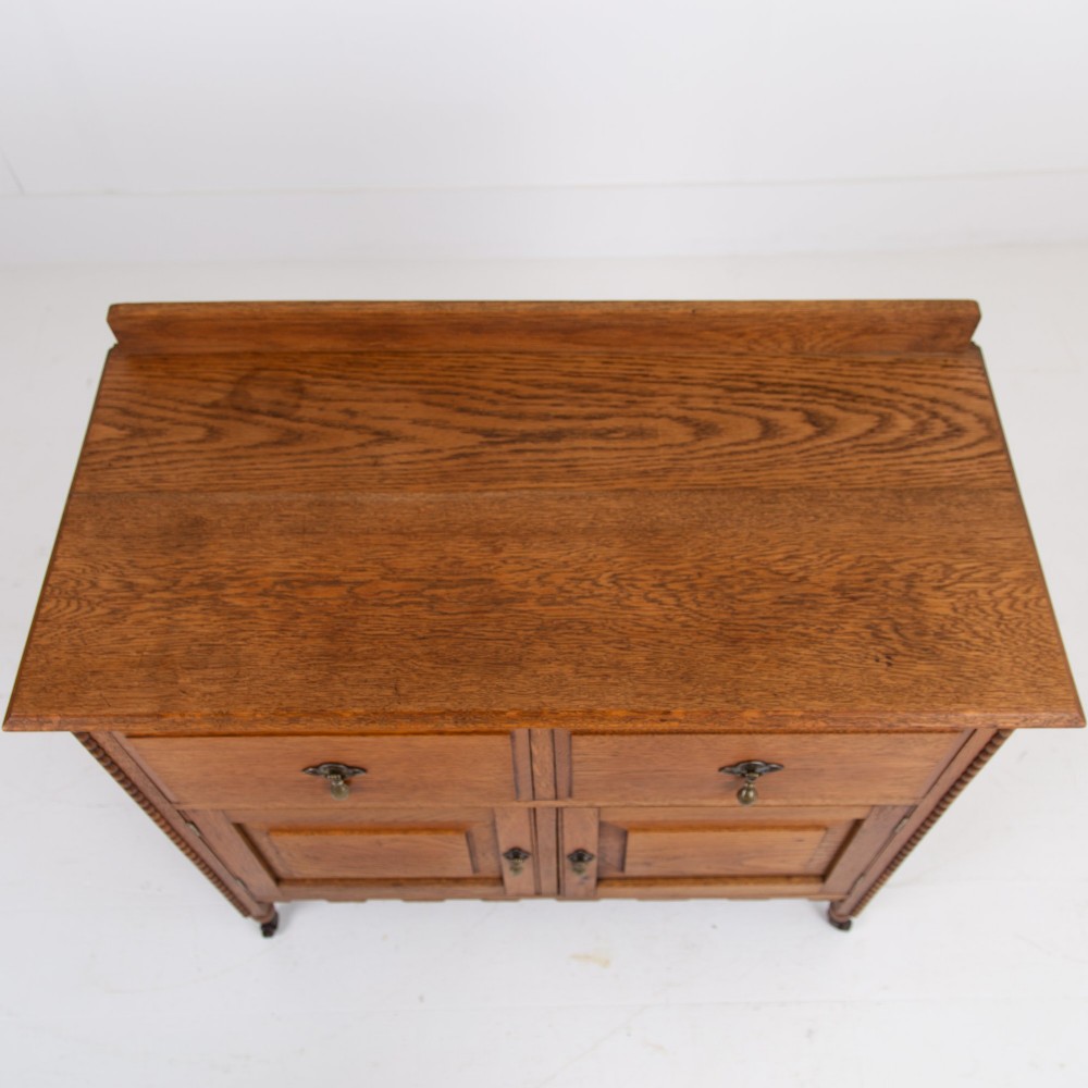 A Charming Oak Cabinet With Drawers C1910 View XII