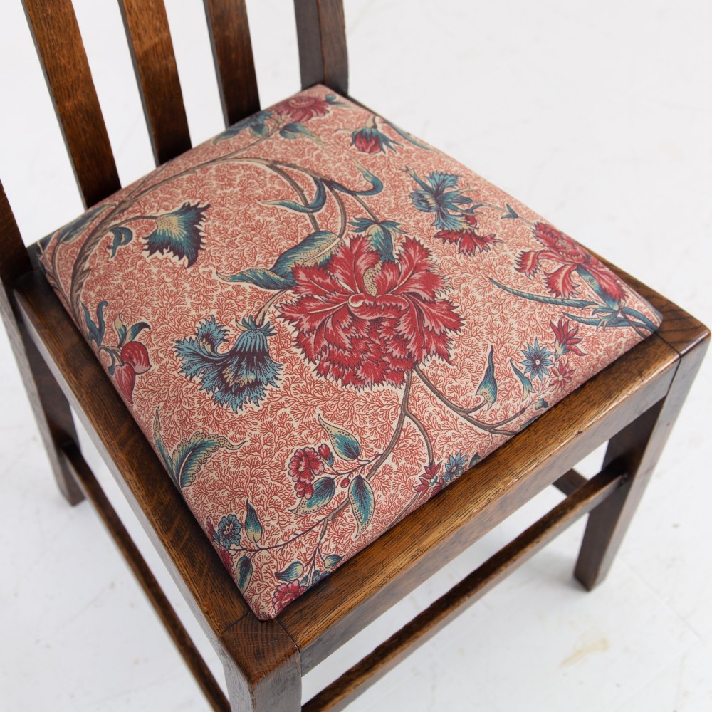 Set of 4 English Oak Arts & Crafts Dining Chairs C1910 View VIII