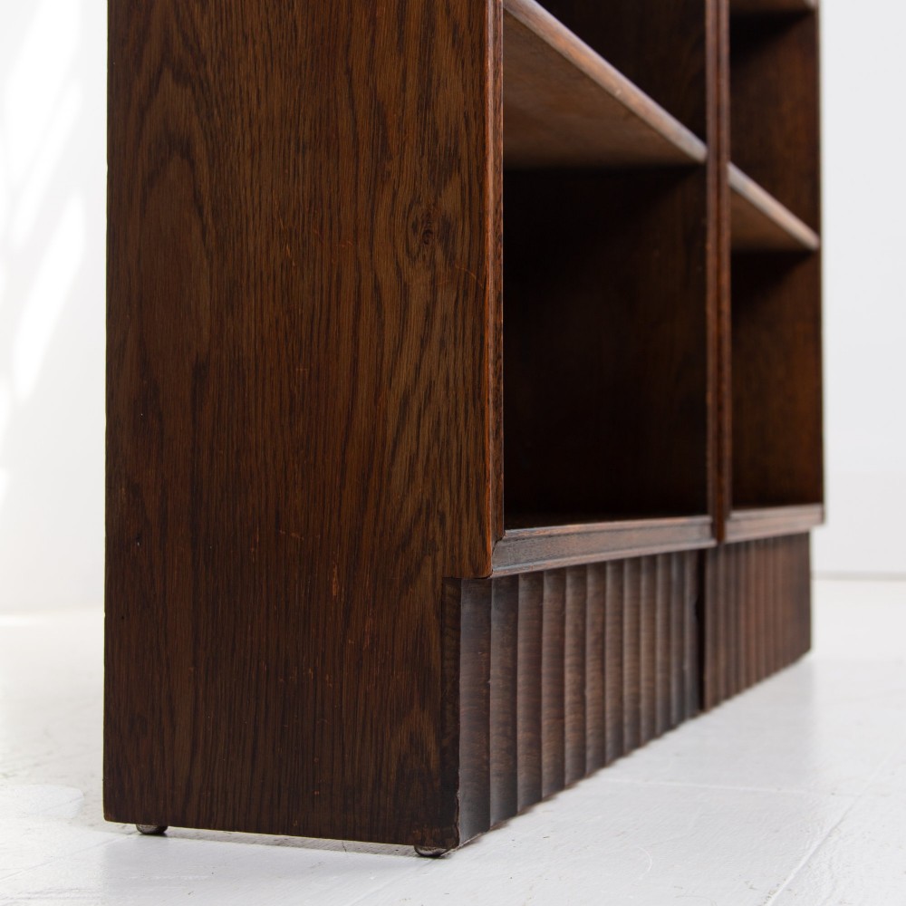 Handsome Pair Of Oak Bookcases C1930 View VII