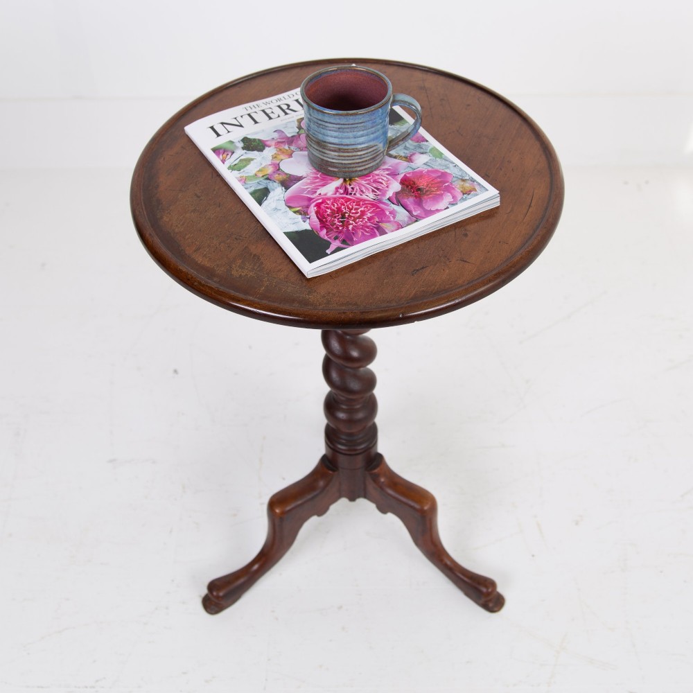 English 19th Century Tripod Side Table View XII