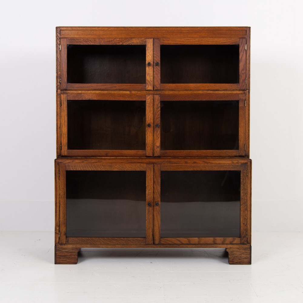 Glazed Oak Library Bookcase By Minty Of Oxford C1920