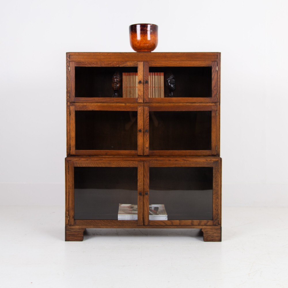 Glazed Oak Library Bookcase By Minty Of Oxford C1920 View II