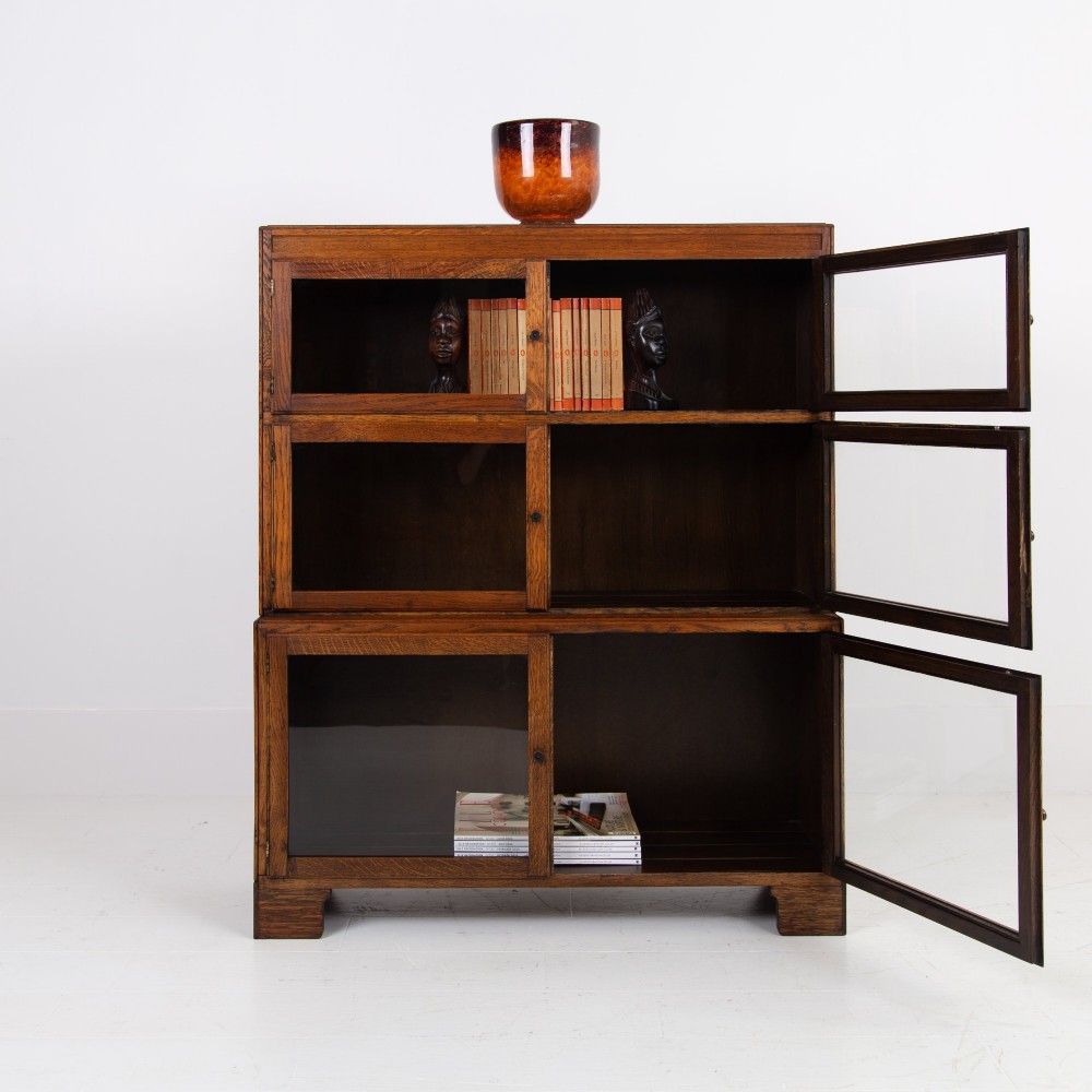 Glazed Oak Library Bookcase By Minty Of Oxford C1920 View III