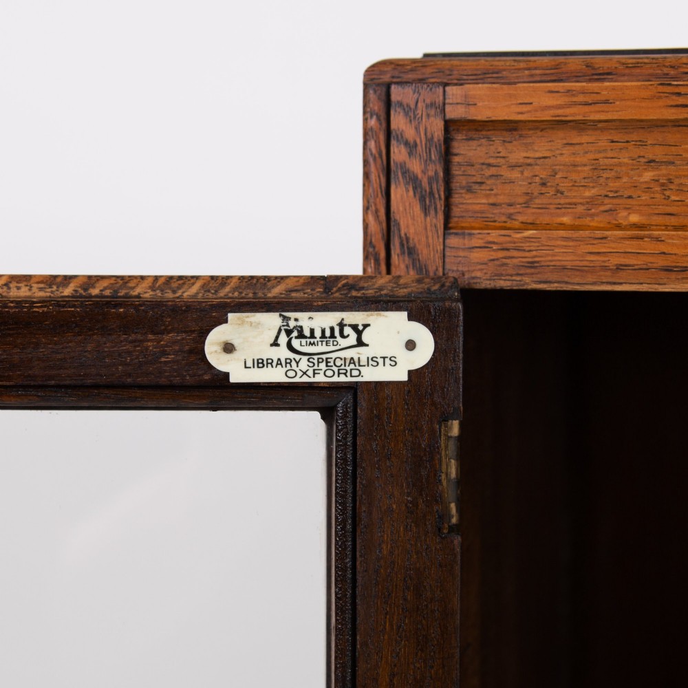 Glazed Oak Library Bookcase By Minty Of Oxford C1920 View IV