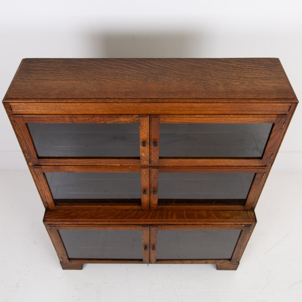 Glazed Oak Library Bookcase By Minty Of Oxford C1920 View V