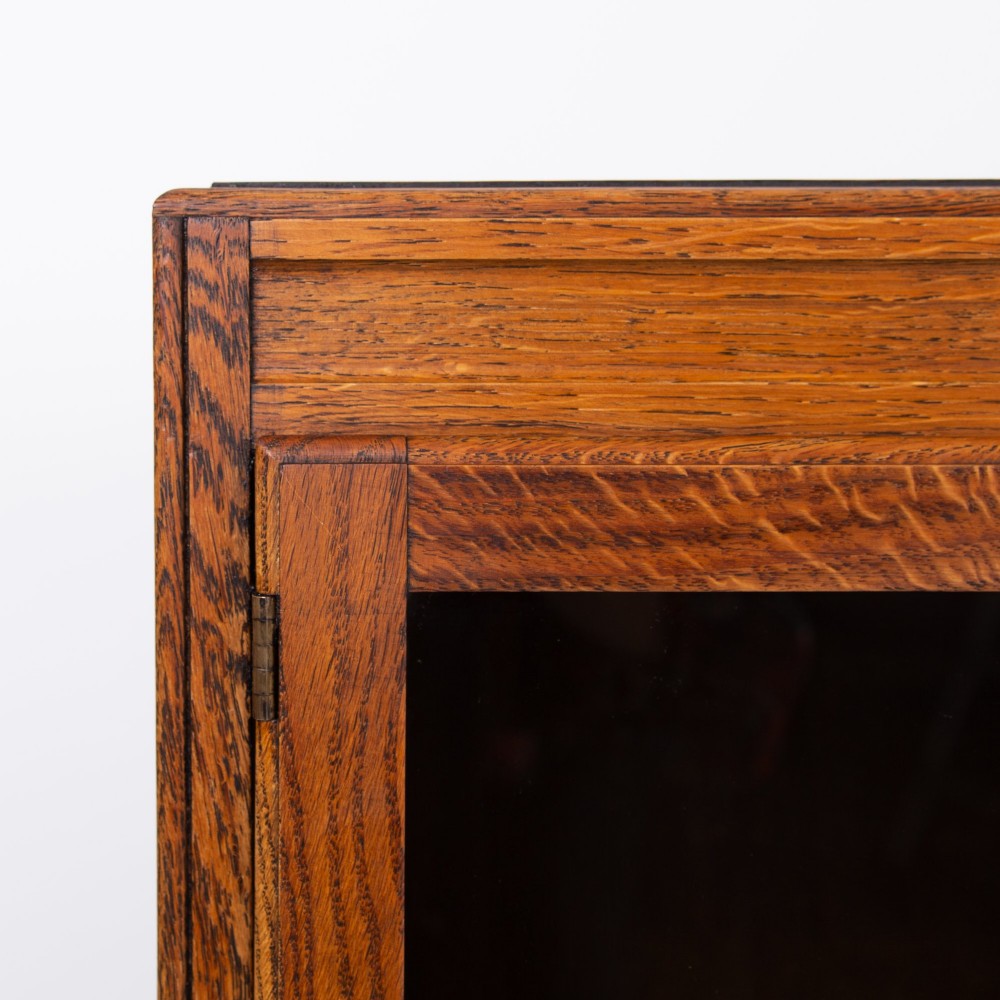 Glazed Oak Library Bookcase By Minty Of Oxford C1920 View VIII