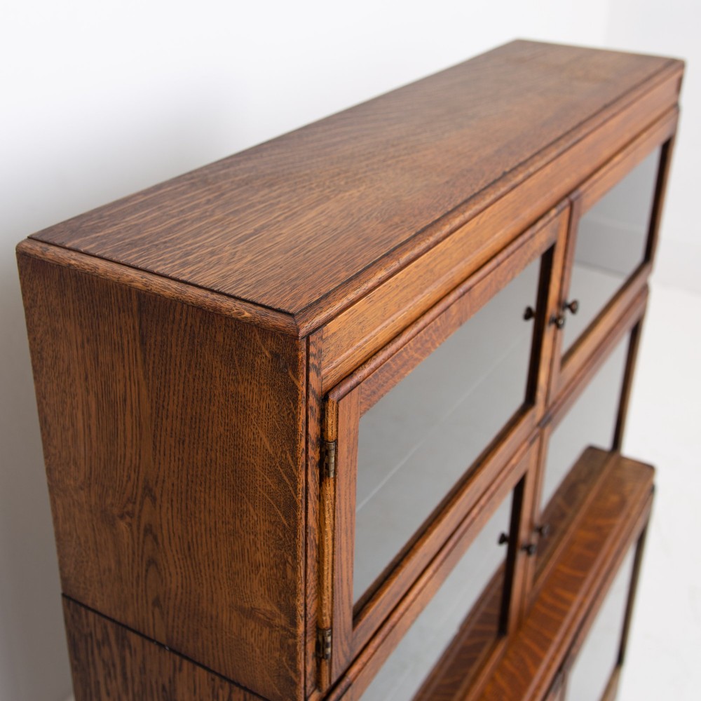 Glazed Oak Library Bookcase By Minty Of Oxford C1920 View IX
