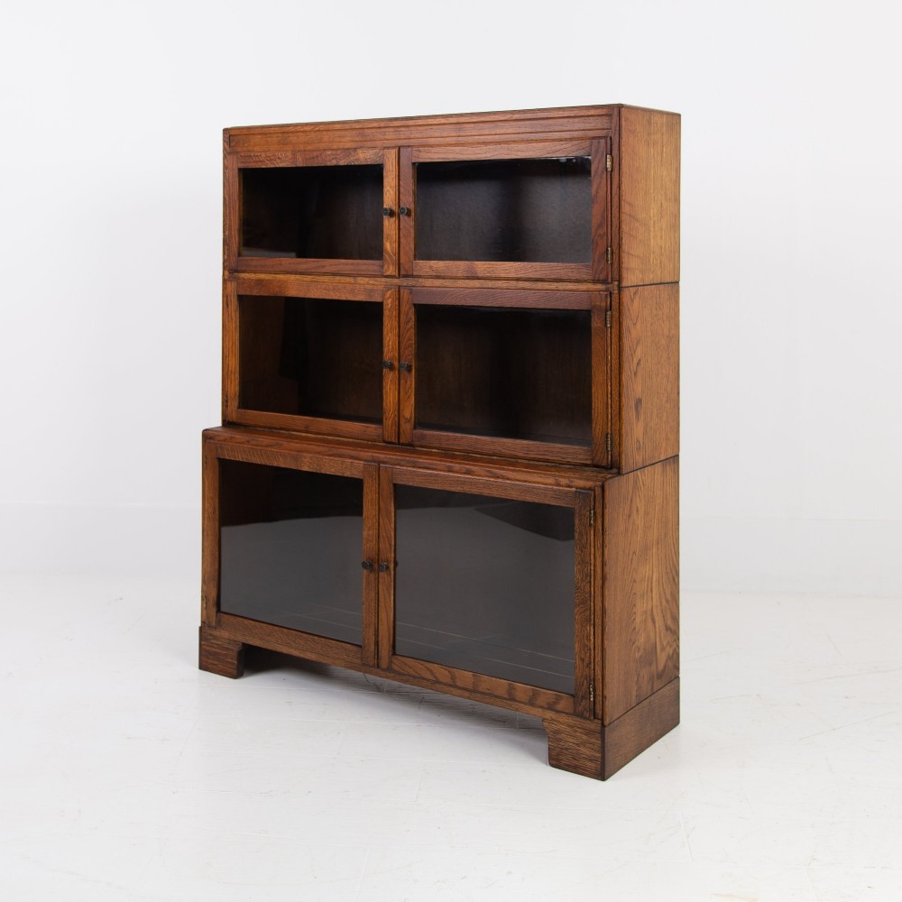Glazed Oak Library Bookcase By Minty Of Oxford C1920 View XI