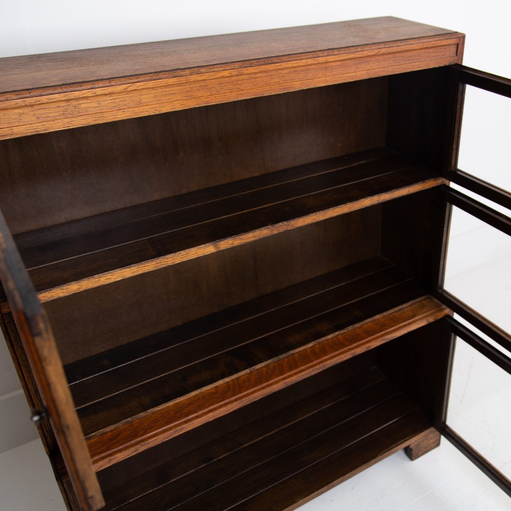 Glazed Oak Library Bookcase By Minty Of Oxford C1920 View XII