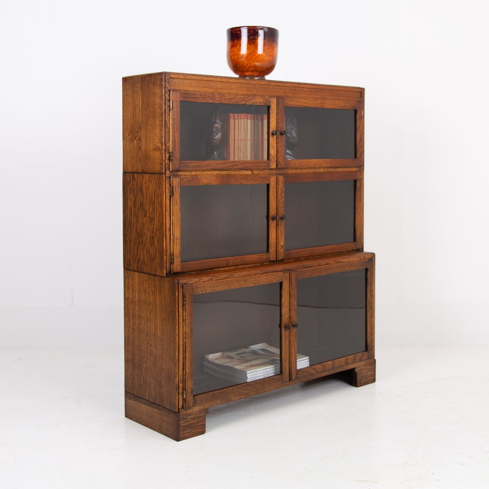 Glazed Oak Library Bookcase By Minty Of Oxford C1920 View XIV