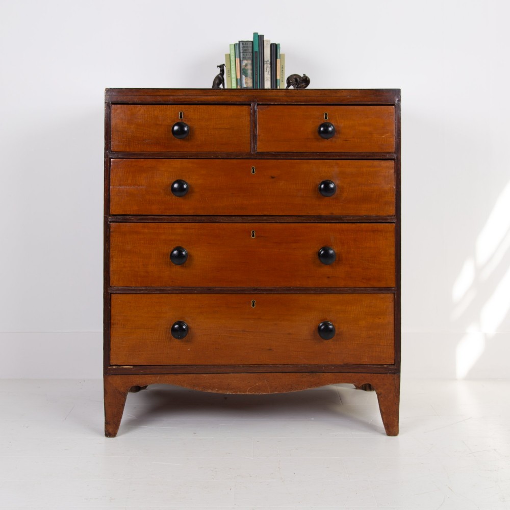 Attractive Georgian Mahogany Country Chest Of Drawers View II