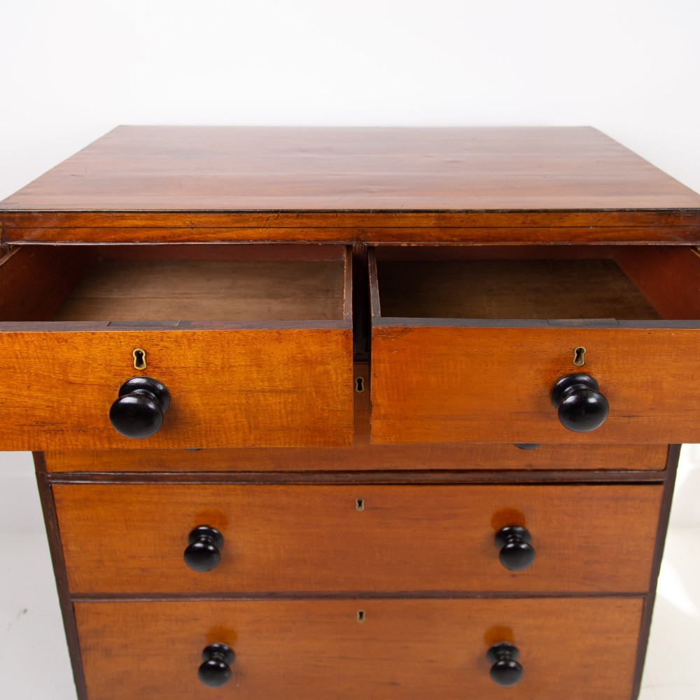 Attractive Georgian Mahogany Country Chest Of Drawers View V