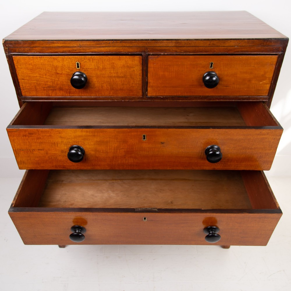 Attractive Georgian Mahogany Country Chest Of Drawers View VI
