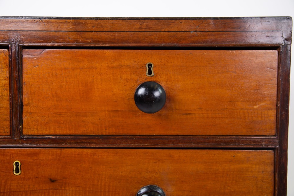 Attractive Georgian Mahogany Country Chest Of Drawers View XI