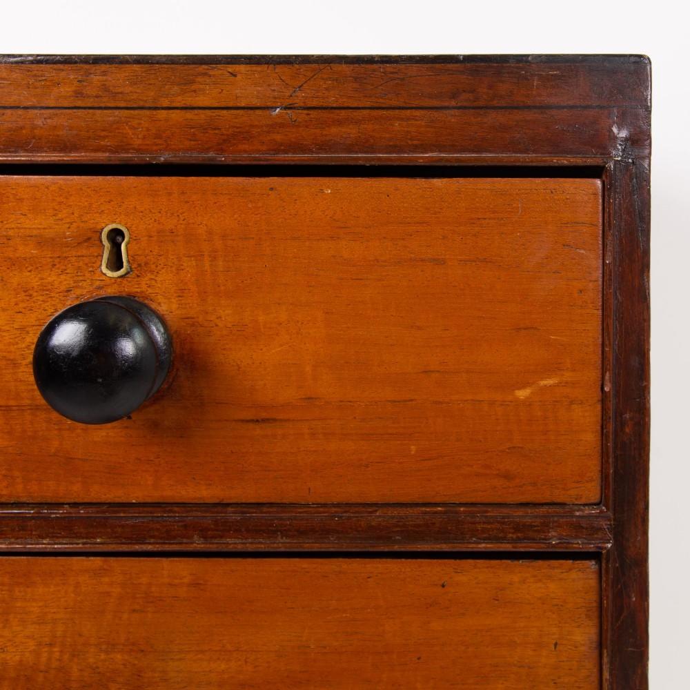 Attractive Georgian Mahogany Country Chest Of Drawers View XII